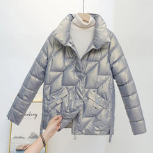 Load image into Gallery viewer, Glossy Winter Cotton Padded Parka
