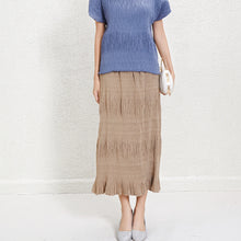 Load image into Gallery viewer, Flowy Pleated Chiffon Maxi Skirt

