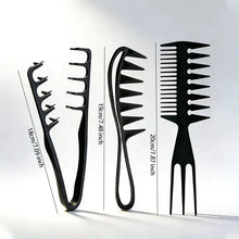 Load image into Gallery viewer, Men'S Salon Hair Styling Comb Set, Including a Wide-Tooth Comb for Textured Hairstyles, a Comb for Pompadour Styles, a Styling C
