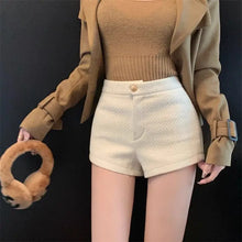 Load image into Gallery viewer, High Waist A Line Wool Shorts

