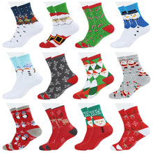 Load image into Gallery viewer, Festive Cotton Christmas Crew Socks
