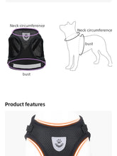 Load image into Gallery viewer, Pet Leash Undershirt Harnesses Mesh Breathable Adjustable Easy Control Reflective Undershirt Dog Harness Collar
