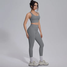 Load image into Gallery viewer, New Yoga Set for Woman Summer Gym Sports Running Bra Top Breathable Peach Buttocks Women Leggings Solid Color Yoga Set
