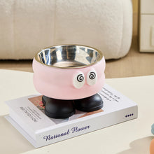 Load image into Gallery viewer, Cartoon Eye Elevated Steel Bowl
