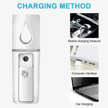 Load image into Gallery viewer, Nano Facial Mister Portable Mist Sprayer with Mirror Mini Cool Mist Spray for Skin Care Facial Body Moisturized
