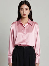 Load image into Gallery viewer, Elegant Korean Satin Office Shirt
