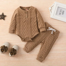 Load image into Gallery viewer, Knitted Baby Autumn Outfit Set
