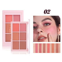Load image into Gallery viewer, Matte Blush Palette Highly Pigmented Long Lasting Face Makeup Natural Finish Brighten Skin Contour Highlight Powder
