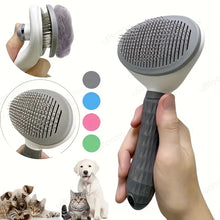 Load image into Gallery viewer, One-Click Pet Hair Removal Comb for Effortless Grooming of Dogs and Cats - Float Hair Removal Slicker Brush with Automatic Funct
