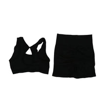 Load image into Gallery viewer, 2Pcs Women Yoga Outfit Set Sports Fitness Vest Running Workout Shorts Suit Gym Training Active Wear Handmade Accessory
