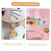 Load image into Gallery viewer, Pet Collar With Bell Cartoon Footprint Colorful Dog Puppy Kitten Collar Adjustable Safety Bell Ring Necklace Pet Accessories
