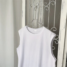 Load image into Gallery viewer, Summer Men's New Solid Color Washed Tank Tops Muscle Loose Gym Sleeveless Workout T Shirts Running Beach Loose Cutoff Tees
