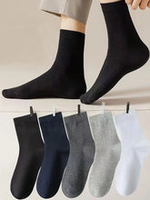 Load image into Gallery viewer, Classic Black Cotton Crew Socks
