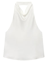 Load image into Gallery viewer, HXAO Top Women Halter Satin Women Tops Backless Corset Top Vest Yellow Pink Black Summer Elegant Sexy Tops Tank Vestidos
