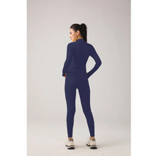 Load image into Gallery viewer, Women's Fitness Set Stand-Up Collar Long-Sleeve Yoga Top High-Waisted Leggings Running &amp; Fitness Set
