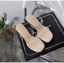 Load image into Gallery viewer, Women's High Heels, 2024 Summer New Waterproof Table with A Line Not Tired Feet Thick Crystal Slippers, Women's Shoes
