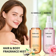 Load image into Gallery viewer, Vanilla &amp; Rose Fragrance Mist Perfume Long Lasting Refreshing Portable Body Spray Gentle Natural Aroma for Women Daily Dating Tr
