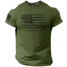 Load image into Gallery viewer, Gym Men's T Shirt For Men 3d Print USA Flag T-shirts Casual Oversized Short-sleeved Tees Summer Sportswear Tops Men Clothing
