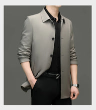 Load image into Gallery viewer, Solid Lapel Business Trench Coat
