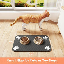 Load image into Gallery viewer, Pet Feeding Mat-Absorbent Pet Placemat Rubber Backing Quick Dry Water Mat for Dog Cat for Food and Water Bowl with Waterproof

