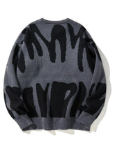 Load image into Gallery viewer, Geometric Knit Contrast Pullover Sweater

