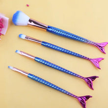 Load image into Gallery viewer, Mermaid Makeup Brushes Set Cosmetic Powder Eye Shadow Foundation Blush Brush Soft Beauty Make Up Tool Maquiagem 6 Color Gradient
