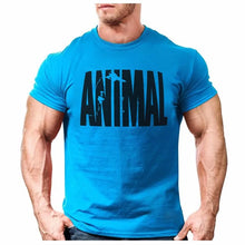 Load image into Gallery viewer, Animal Print Tracksuit Funny T Shirt Muscle Shirt Trends In 2021 Fitness Cotton Brand Clothes For Men Bodybuilding Tee Large XXL
