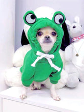 Load image into Gallery viewer, 1PC Cute Frog Pet Sweater for Small and Medium Dogs - Green Dog Hoodie with Fun Design - Keep Your Pup Cozy and Stylish
