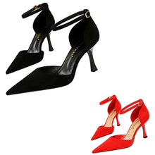 Load image into Gallery viewer, Concise Ankle Strap Mid Heels

