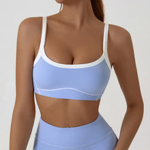 Load image into Gallery viewer, Yoga Sports Bra Color Clashing Shock Absorbing Brassiere Women Full Cup Breathable Gym Tube top Bra Yoga Workout Underwear
