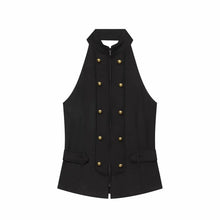 Load image into Gallery viewer, Women Summer Elegant Silk Texture Tops Fashion Women Vacation Halter Backless Beach Style Party Lady Tops
