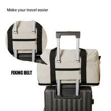 Load image into Gallery viewer, Travel Bag with Large Capacity for Short-Distance Travel, Storage Luggage Bag, Portable Lightweight Crossbody Sports and Fitness Bag for Women, Expandable and Can Be Attached to a Trolley Case
