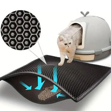 Load image into Gallery viewer, Pet Cat Litter Mat Waterproof Double Layer Cat Litter Trapping Pet Litter Box Mat Clean Pad Products For Cats Accessories
