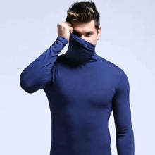 Load image into Gallery viewer, Autumn Winter Mens Turtleneck Sweaters Casual Thermal Long Sleeve Slim Fit Pullovers Stretch Basic Tops Sweatshirt Jumper TShirt
