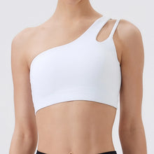 Load image into Gallery viewer, Women Sports Bra Push Up Fitness Bras One Shoulder Shockproof Yoga Bra Breathable Gym Yoga Running Bra Sexy Vest ﻿
