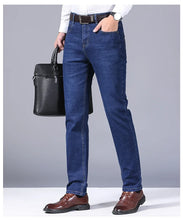 Load image into Gallery viewer, Men Fashion Straight Jeans Men 2025 New Stretch Slim Fit Pants Comfortable Soft Business Denim Trousers Male Brand Clothing
