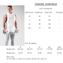 Load image into Gallery viewer, Men's Workout Hooded Tank Tops Bodybuilding Muscle Cut Off T Shirt Sleeveless Gym Hoodies
