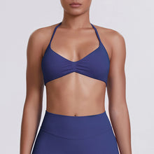 Load image into Gallery viewer, Sport Bra Strappy Bra Top Women High Support Thin Strap Halter Sport Seamless Bras Scrunch Workout Yoga Tank
