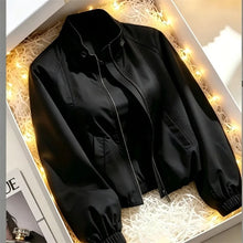 Load image into Gallery viewer, Women's Coat Tops 2026 Spring Autumn New Jacket Fashion Stand Up Collar Short Thin Casual Jacket Tops Assault Outerwear Female
