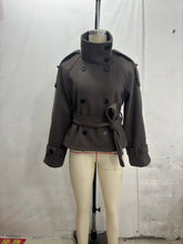 Load image into Gallery viewer, New Women's Jackets &amp; Coats Autumn 2026 Fashion Loose Belt Elegant Turtleneck Warm Winter Jackets Women's Chic Youth Street Coat
