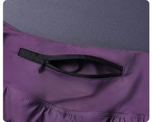 Load image into Gallery viewer, Women's 2 in 1 Shorts with Pockets - Lightweight Breathable Loose Anti-Disclosure Split Side for Yoga Running Gym
