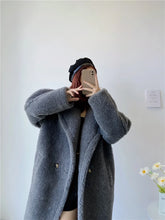 Load image into Gallery viewer, Winter Jacket Women Long Coat  Wool Woven Fabric Thick Warm Outerwear Oversize Fashion Streetwear Teddy Bear Coats
