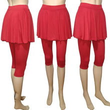 Load image into Gallery viewer, Women Leggings Skirt Tennis Pants Spandex Sports Elastic Cropped Culottes Legins Yoga Pants Women's Sports Fitness Leggings
