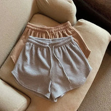 Load image into Gallery viewer, High Waist Drawstring Sweat Shorts

