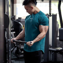 Load image into Gallery viewer, Men's Gym T Shirts Quick Dry Short Sleeve Summer Sports T-shirt Elastic Fitness Workout Tops Casual Bodybuilding Athletic Tee
