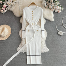 Load image into Gallery viewer, Elegant Rib Knit Pencil Dress
