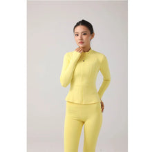 Load image into Gallery viewer, Women's Fitness Set Stand-Up Collar Long-Sleeve Yoga Top High-Waisted Leggings Running &amp; Fitness Set
