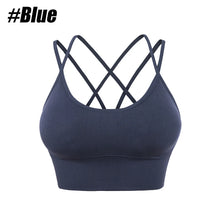 Load image into Gallery viewer, 1Pcs Women Sports Bras Seamless Criss Cross Back Sexy Padded Fitness Yoga Vest Gym Running Crop Top Breathable Beauty Bras
