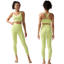 Load image into Gallery viewer, Women's Yoga Set Workout Set 2 Piece High Waist Yoga Leggings Sports Bra Gym Suit Activewear Sports Fitness Set Sports Suit
