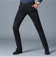 Load image into Gallery viewer, Men’s Classic Black Slim Fit Office Dress Pants
